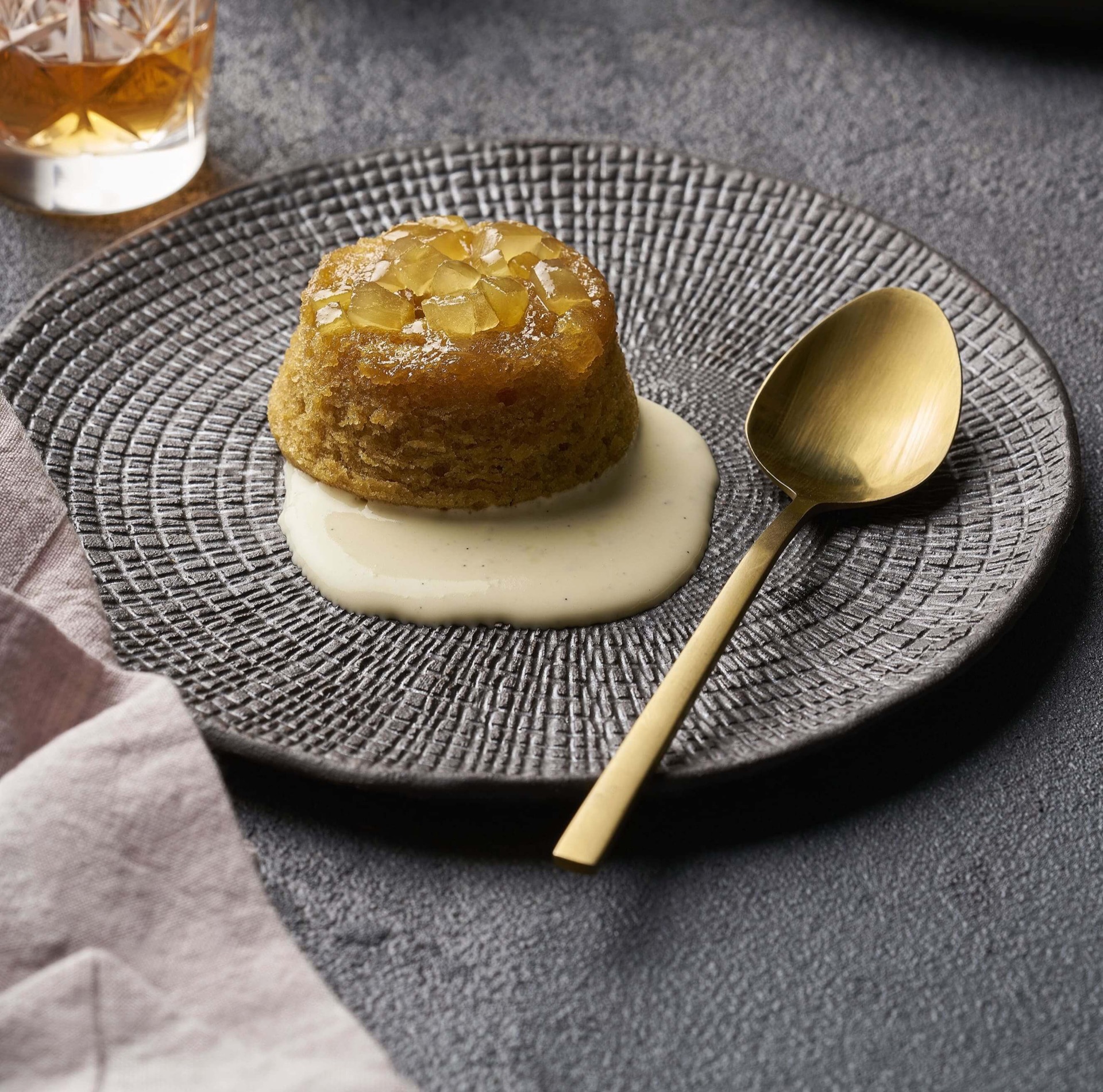 Ginger steamed pudding with cream anglaise - Miele Experience Centre